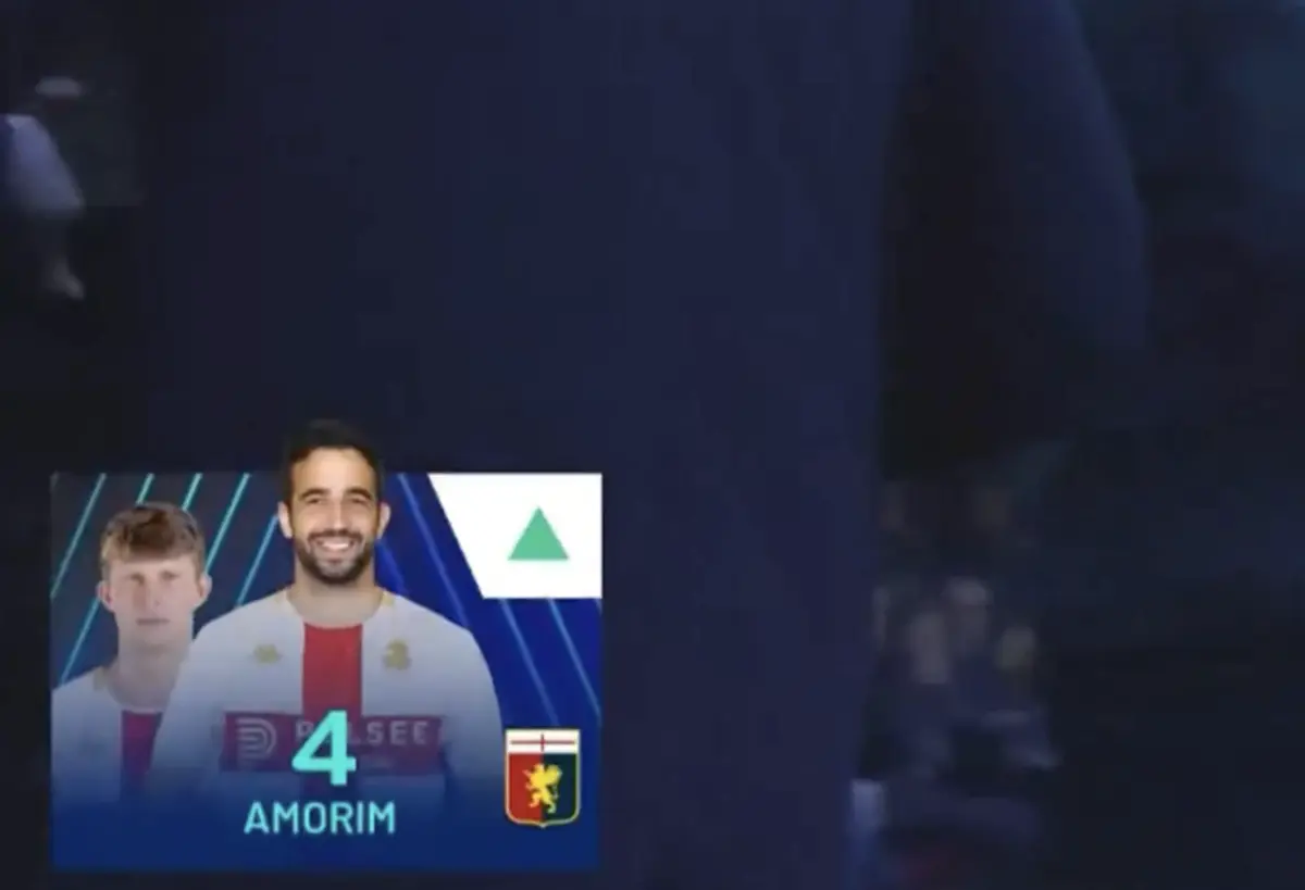 Imagem de contexto do artigo Insólito: Alex Amorim estreia-se no Génova e transmissão mostra... Rúben Amorim