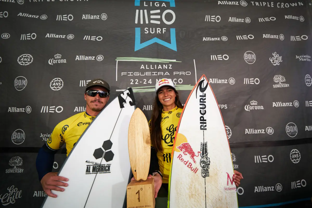 Tomás Fernandes e Teresa Bonvalot (Créditos: Federação Portuguesa de Surf)