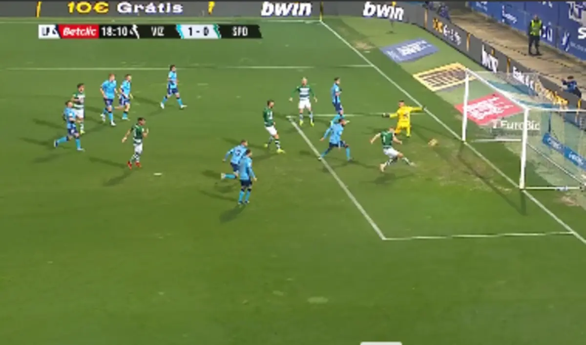 Imagem de contexto do artigo Vizela-Sporting: Gyokeres falha o empate à boca da baliza. Veja o lance