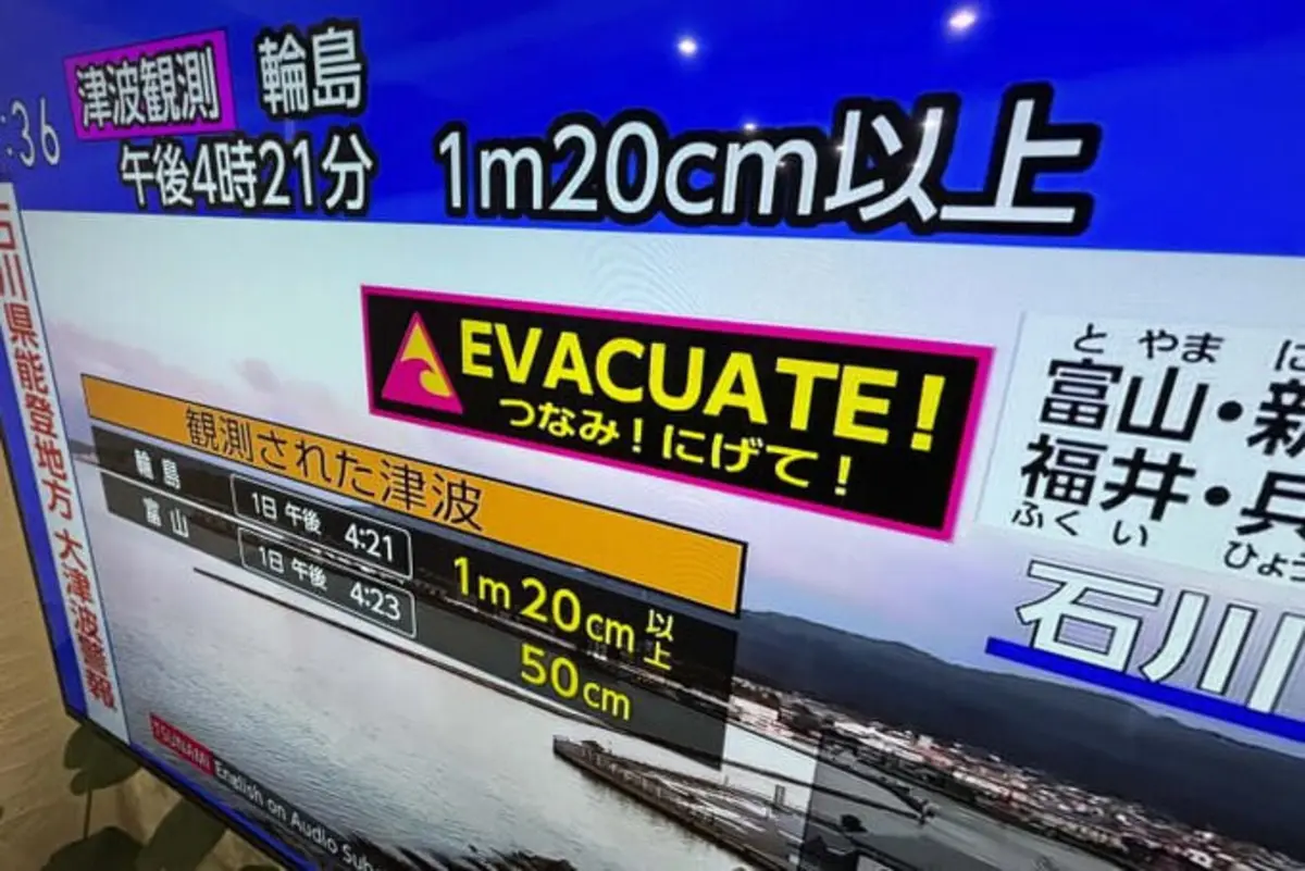 Imagem de contexto do artigo Japão emite alerta de tsunami após sismo de magnitude 7,4