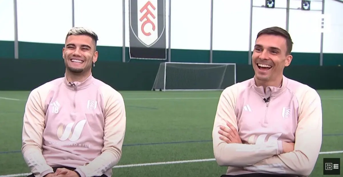 Andreas Pereira e Palhinha (créditos: DAZN)