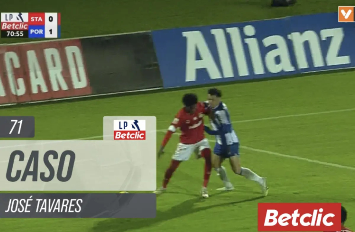 Imagem de contexto do artigo Tribunal O JOGO | Ficou por mostrar cartão a Djé Tavares por toque em Pepê?