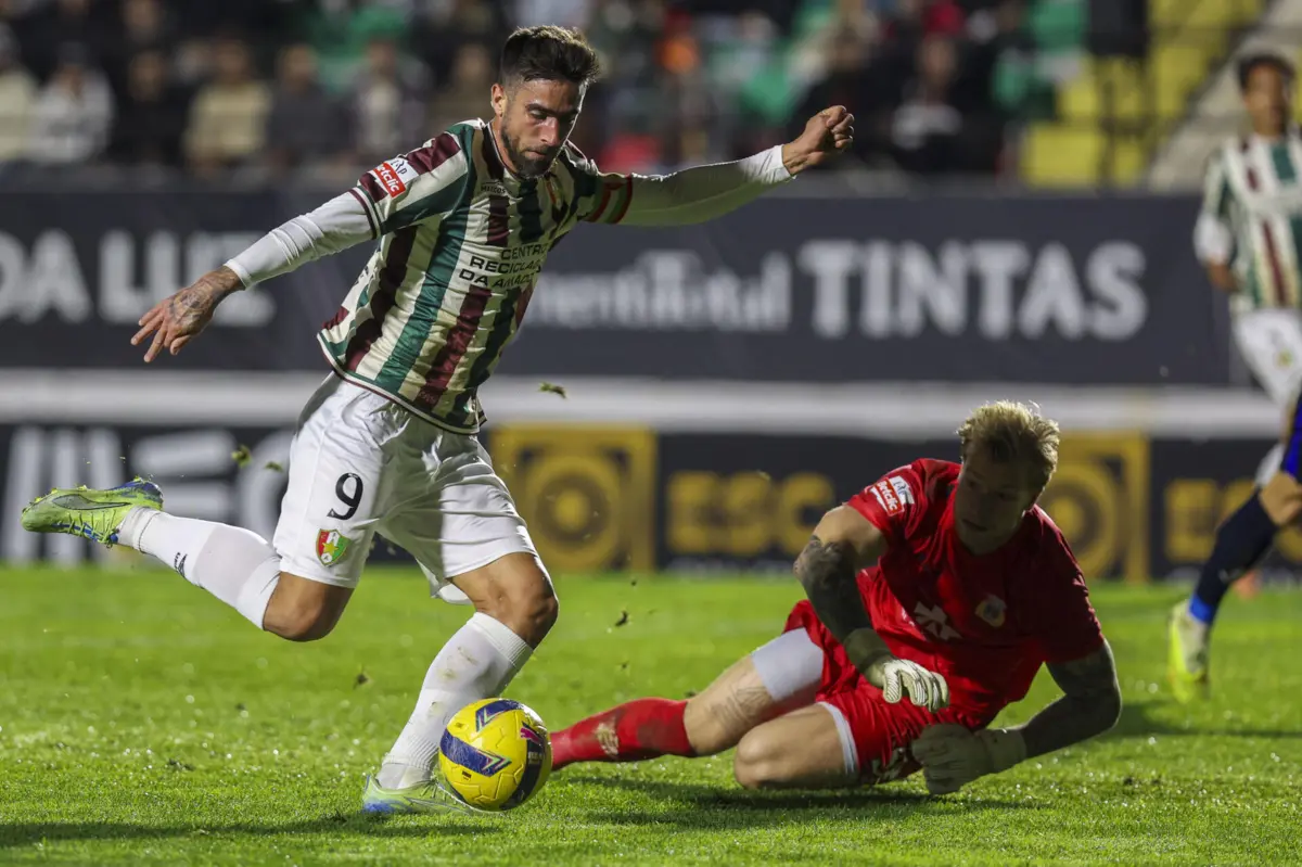 Rodrigo Pinho marcou no último jogo do Estrela da Amadora, frente ao Arouca