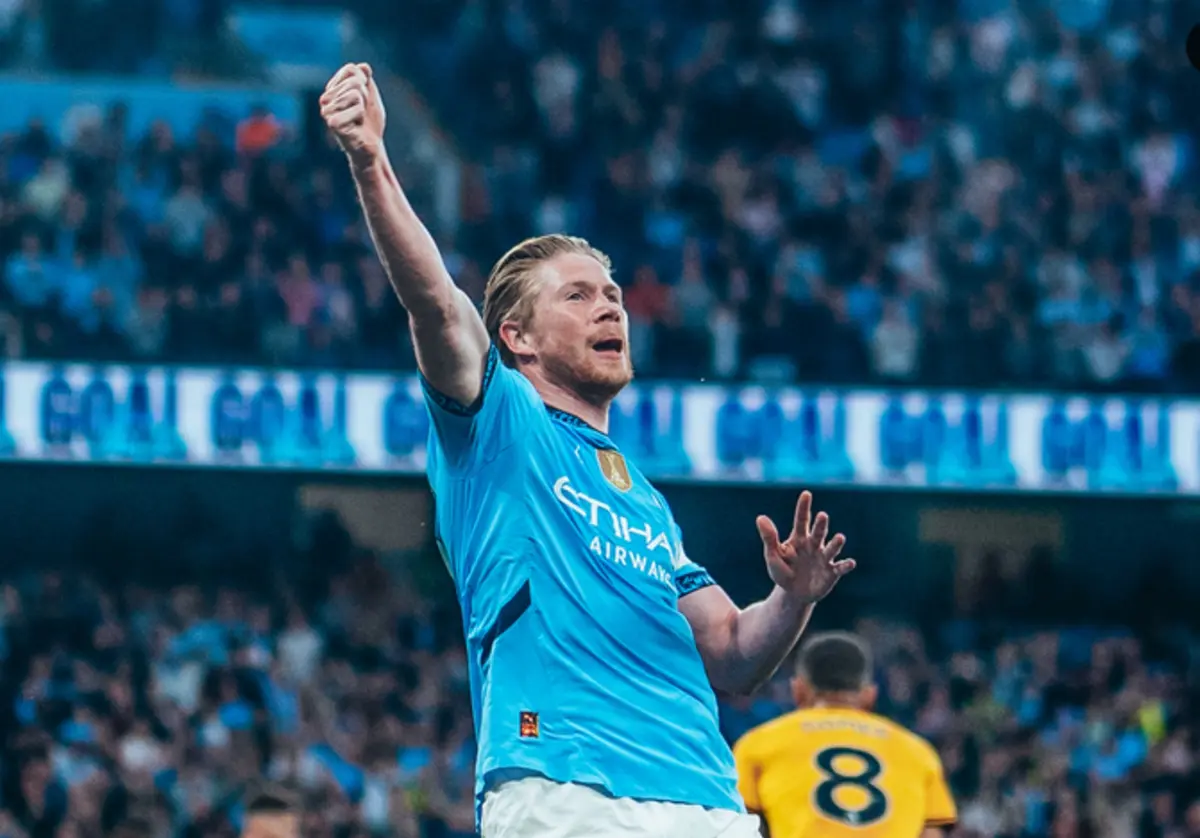 Imagem de contexto do artigo Manchester City-Wolves: De Bruyne marca e iguala Messi. Veja e perceba como