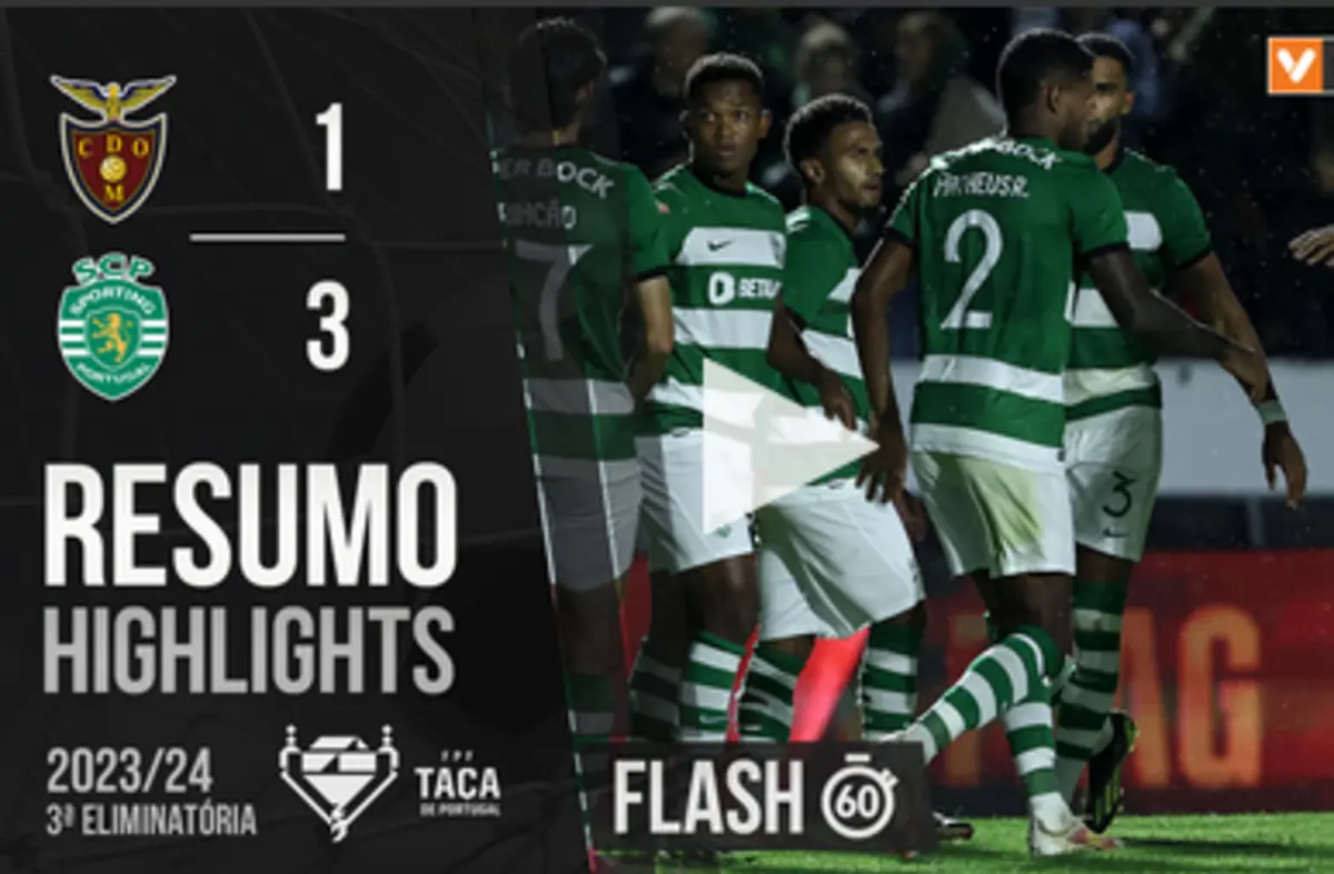 Imagem de contexto do artigo Sporting passou por um susto antes de eliminar Olivais e Moscavide. Veja o resumo