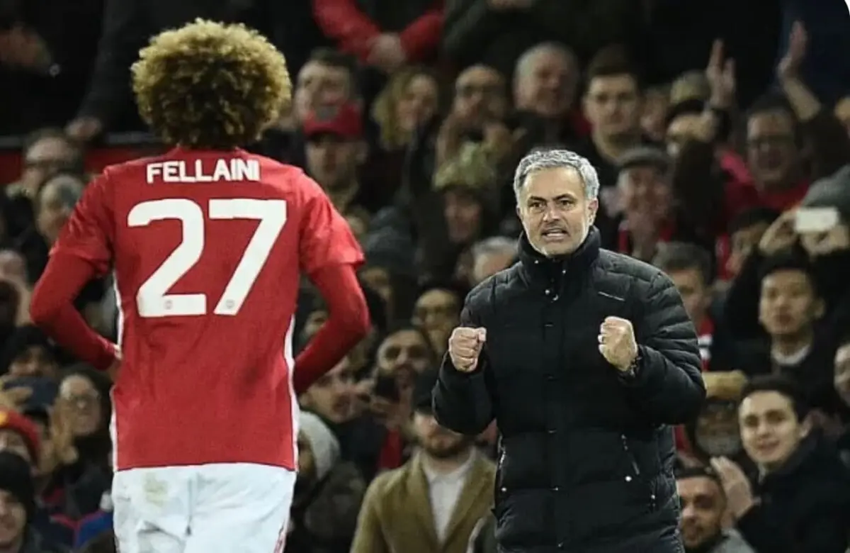 Mourinho e Fellaini, quando estavam no United (créditos: Instagram)