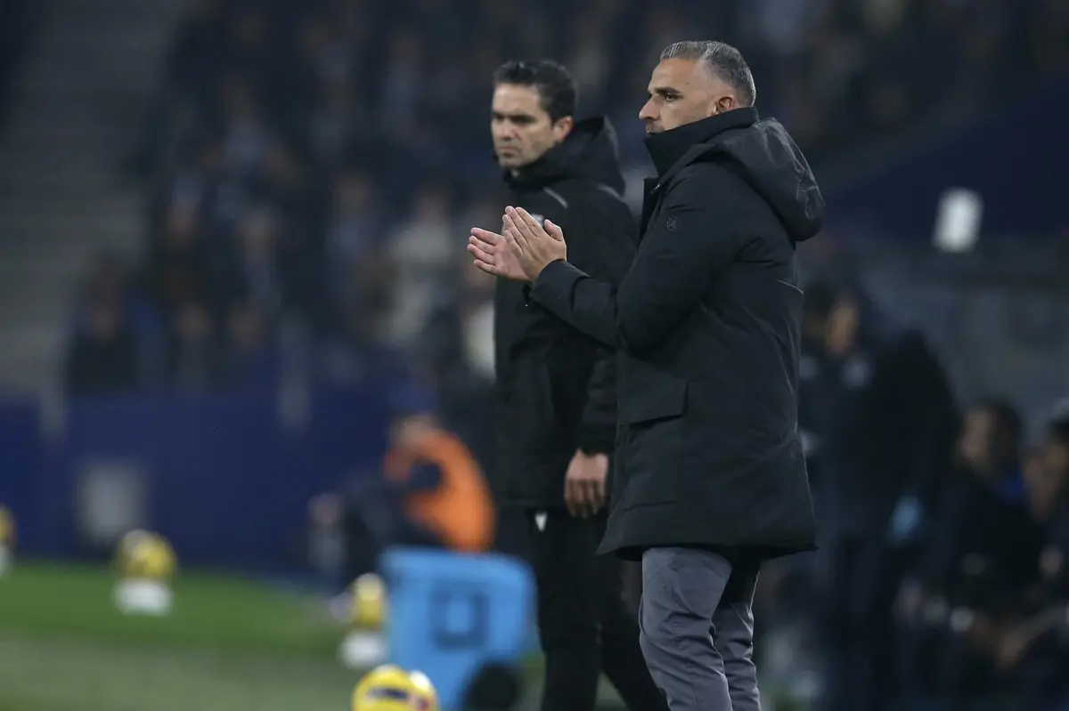 Sporting head coach, Rui Borges, during the Portuguese First League soccer match with FC Porto held at Dragão Stadium in Porto, Portugal, 9th February 2026. MANUEL FERNANDO ARAUJO/LUSA