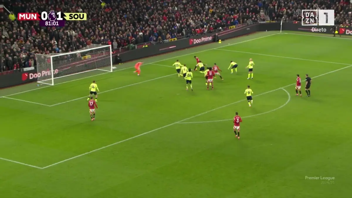 Imagem de contexto do artigo "Hat-trick" de Diallo dá a vitória ao Manchester United frente ao Southampton. Veja os golos