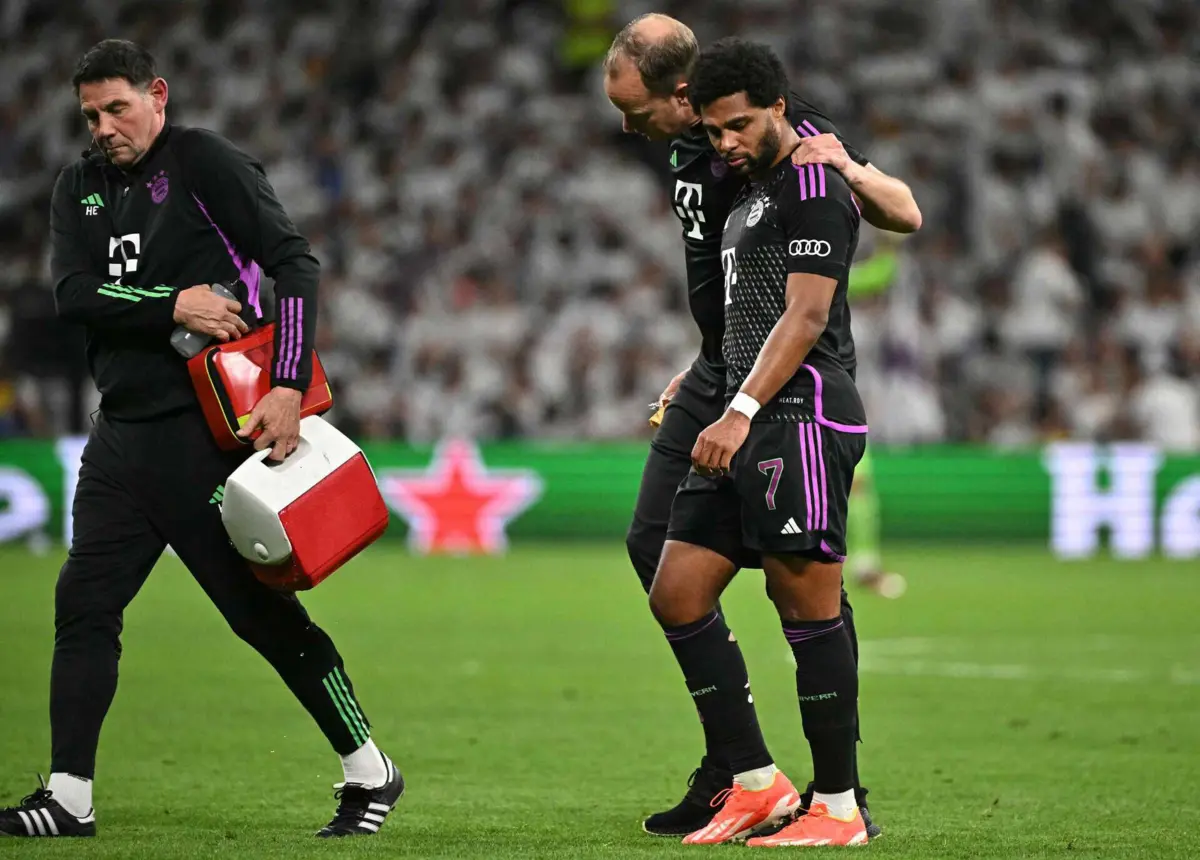 Gnabry lesionou-se frente ao Real Madrid (Créditos: AFP)