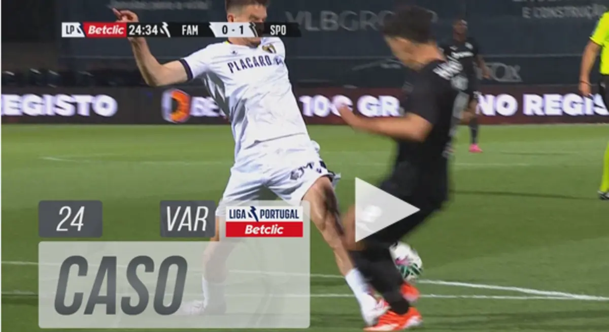 Imagem de contexto do artigo Tribunal O JOGO | Há penálti por falta de Topic sobre Pedro Gonçalves?