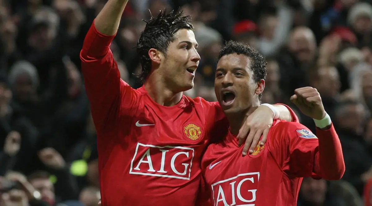 Cristiano Ronaldo e Nani quando jogavam no United