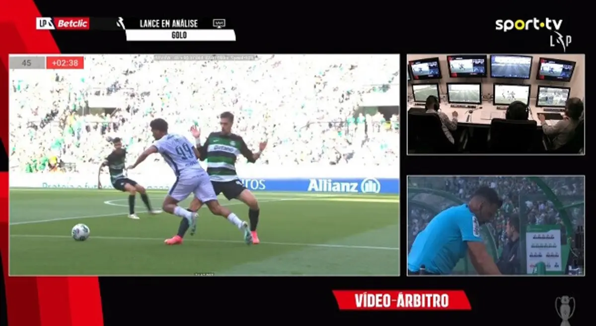 Lance que invalidou "hat-trick" de Gyokeres (créditos: Vsports)