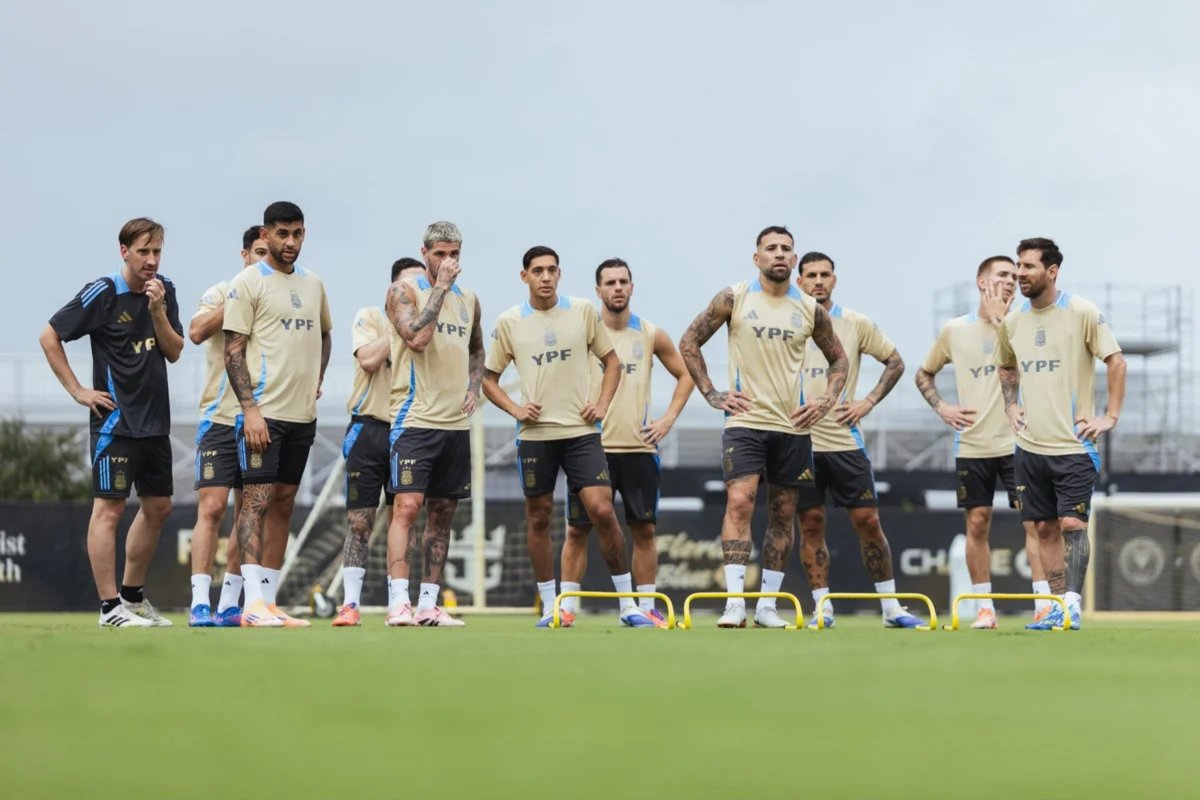 Otamendi no treino da Argentina