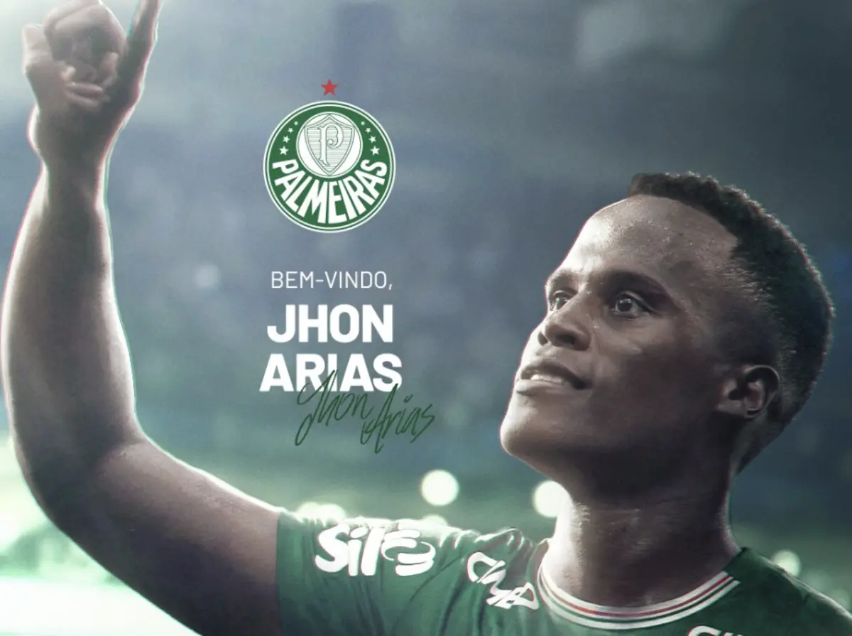 Jhon Arias é reforço do Palmeiras