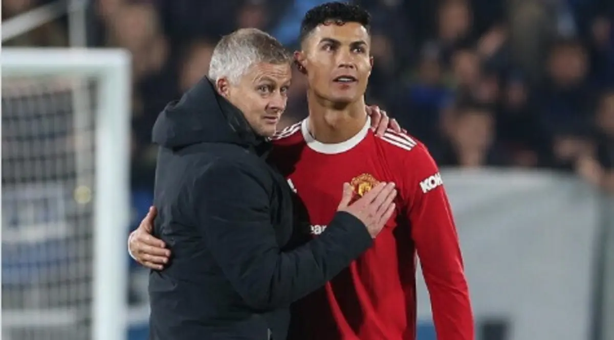 Ronaldo e Solskjaer (créditos: Instagram/Cristiano Ronaldo)