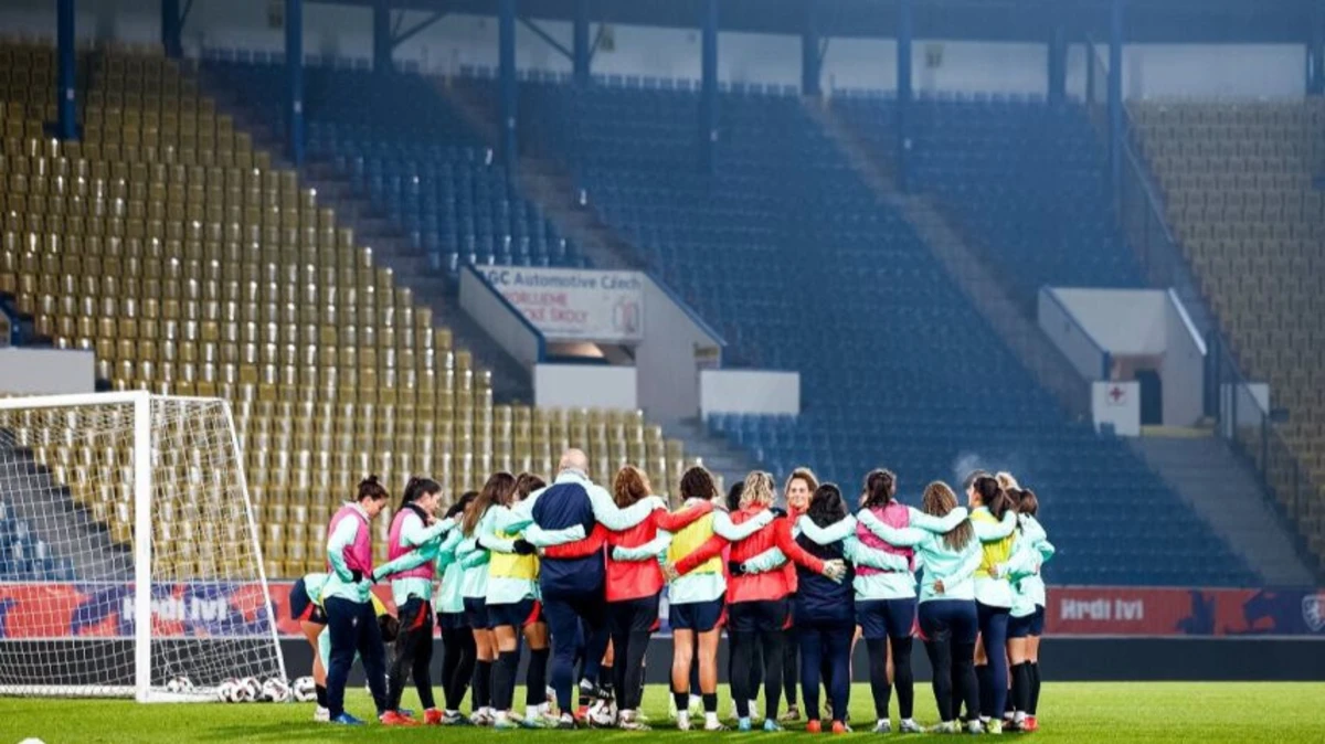 Imagem de contexto do artigo DIRETO | Play-off de qualificação para o Euro'2025 feminino: Chéquia-Portugal