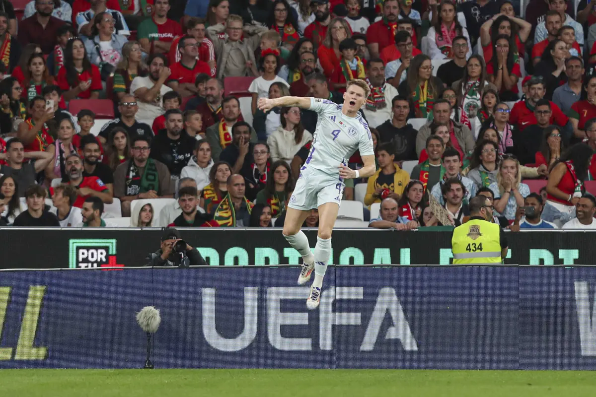 Scott McTominay marcou a Portugal (créditos: Pedro Rocha )