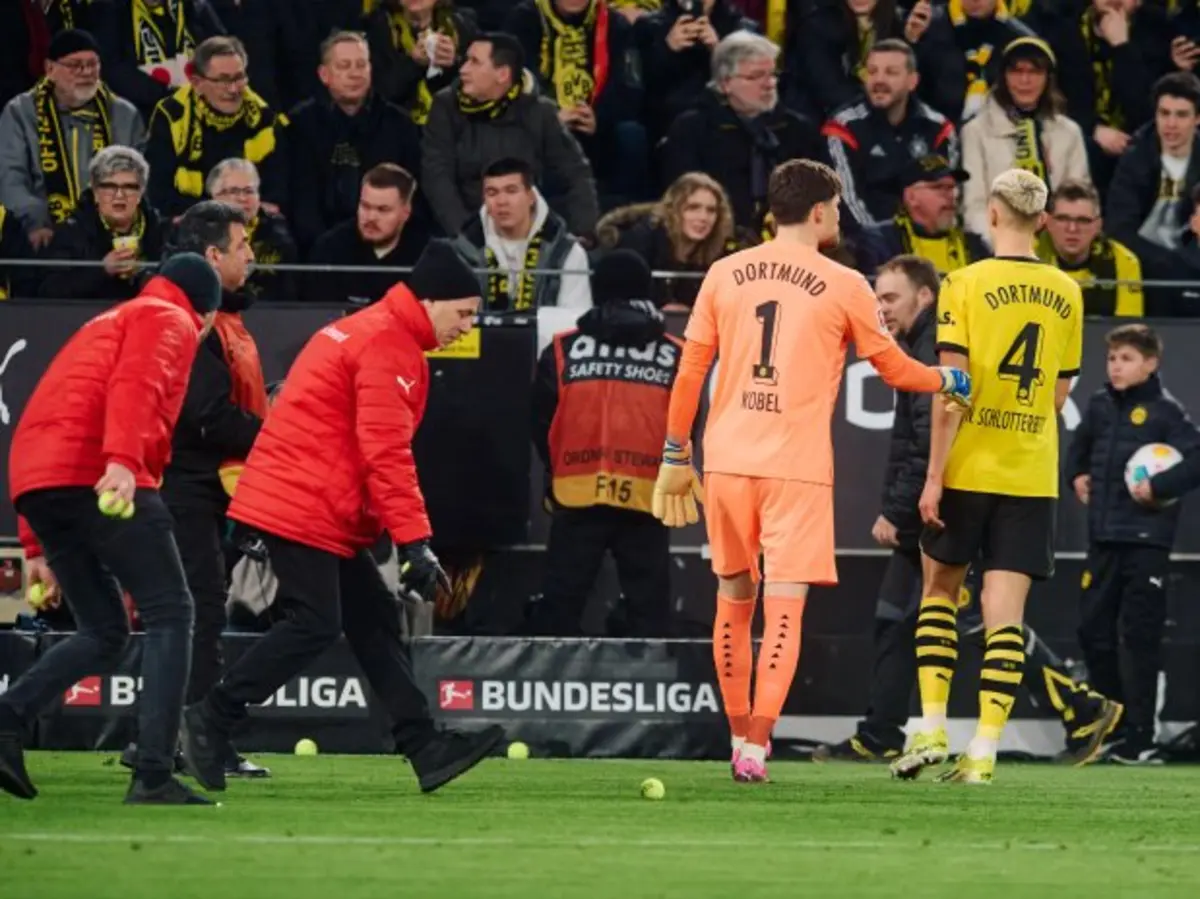 Jogo do Dortmund interrompido: bolas de ténis contra capital estrangeiro nos clubes