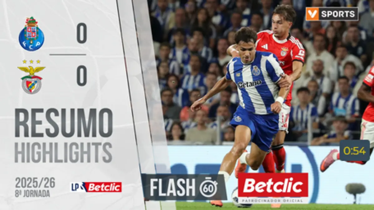 Imagem de contexto do artigo Veja neste resumo os melhores lances do FC Porto-Benfica