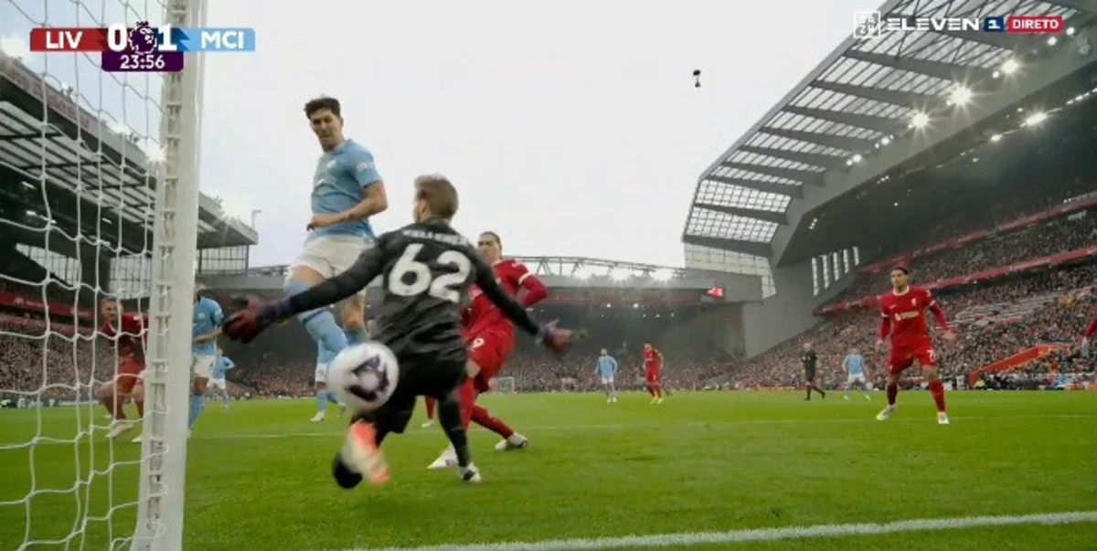 Golo de Stones (créditos: DAZN)