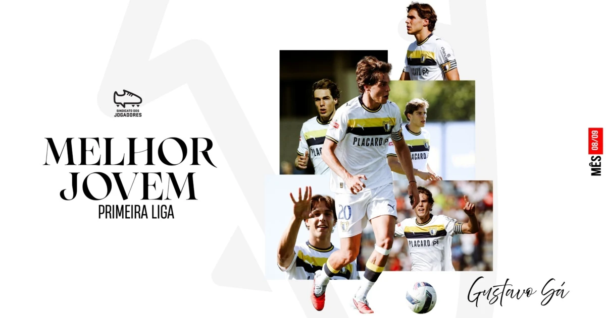 Imagem de contexto do artigo Gustavo Sá é o melhor jovem da I Liga em agosto/setembro para o Sindicato dos Jogadores