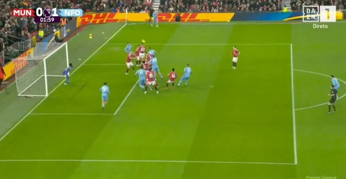 Imagem de contexto do artigo Manchester United-Nottingham Forest: dois minutos e golo de Milenkovic