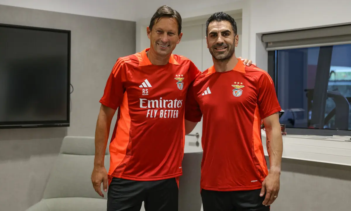 Ricardo Rocha e Roger Schmidt (Créditos: SL Benfica)