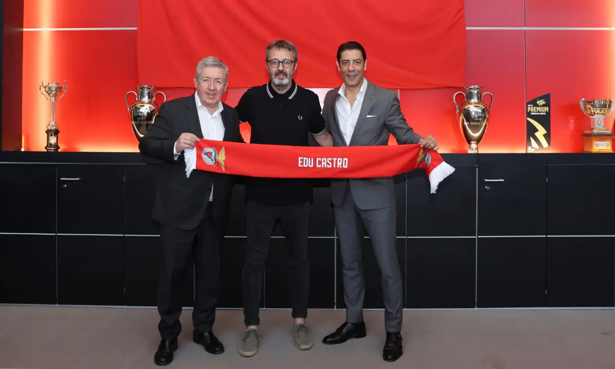 Fernando Tavares, Edu Castro e Rui Costa (Créditos: Benfica)