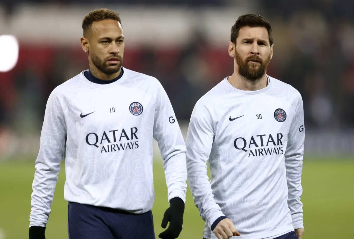 Neymar e Messi (créditos: AFP)