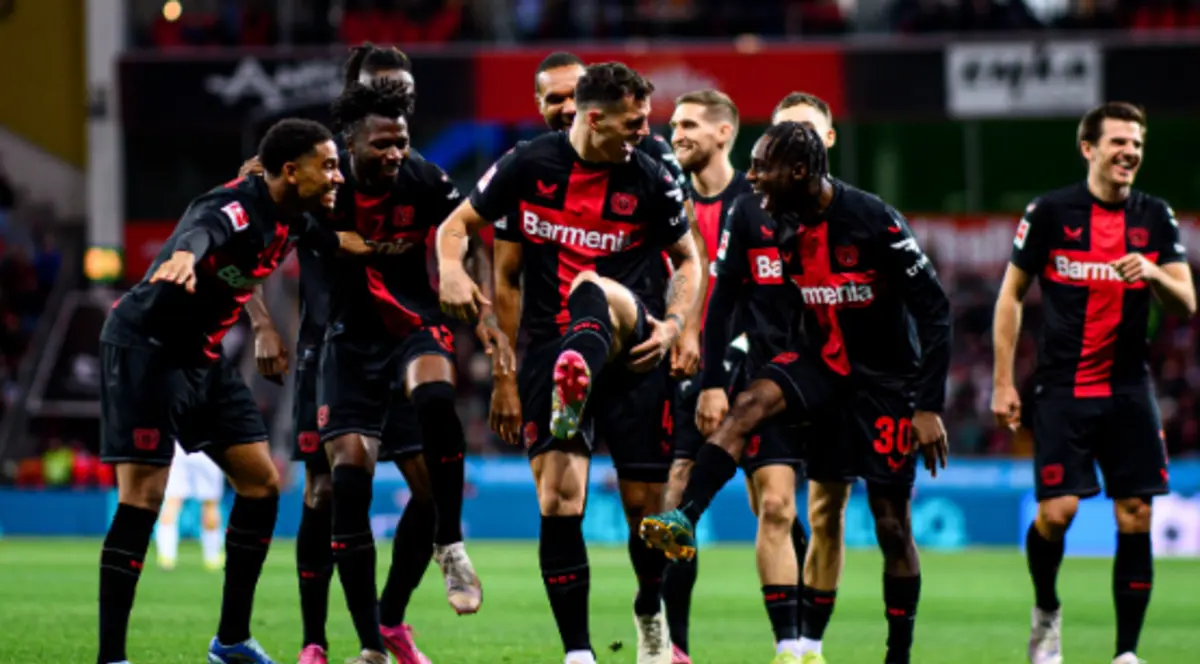 A festa do Bayer Leverkusen