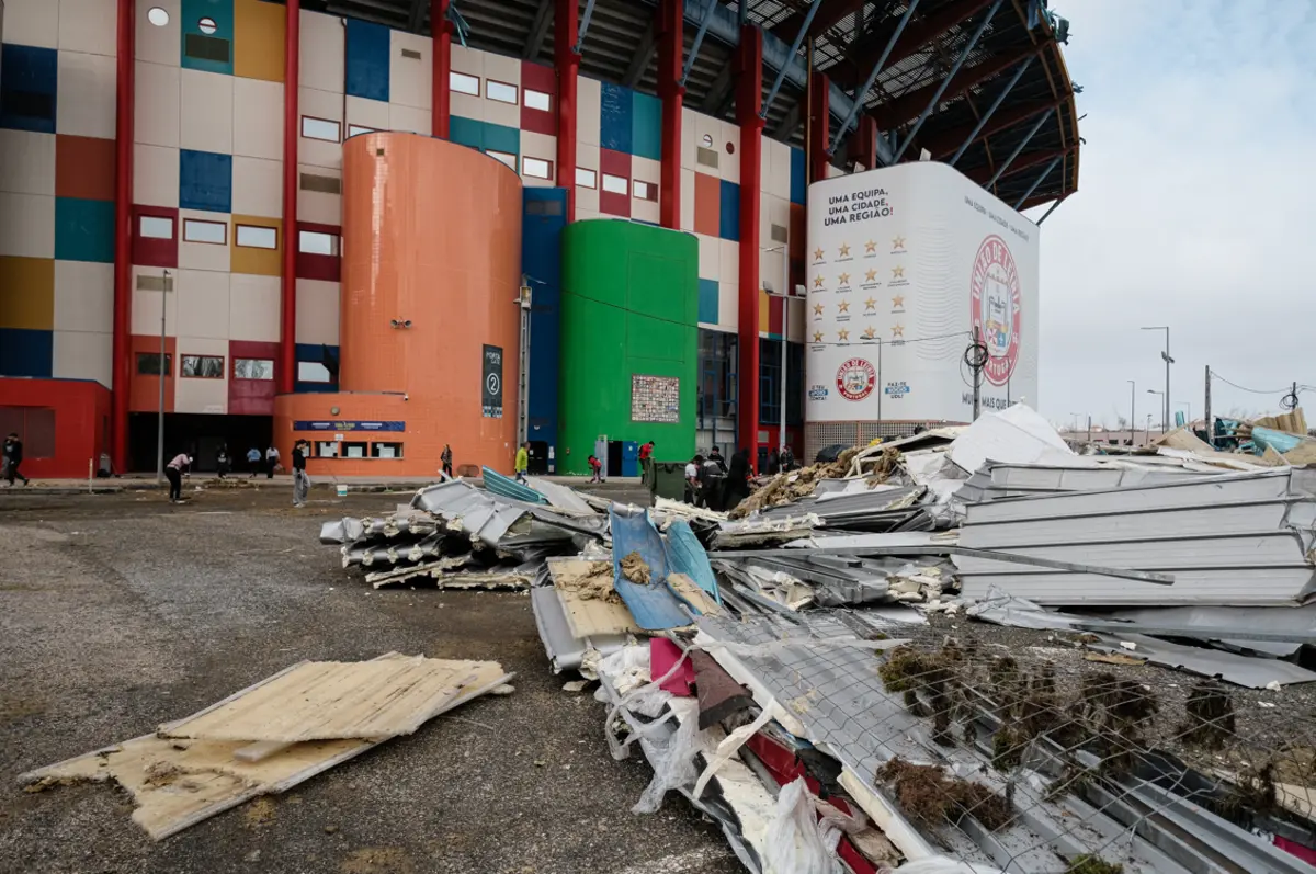 Municipal de Leiria também foi vítima da depressão Kristin
