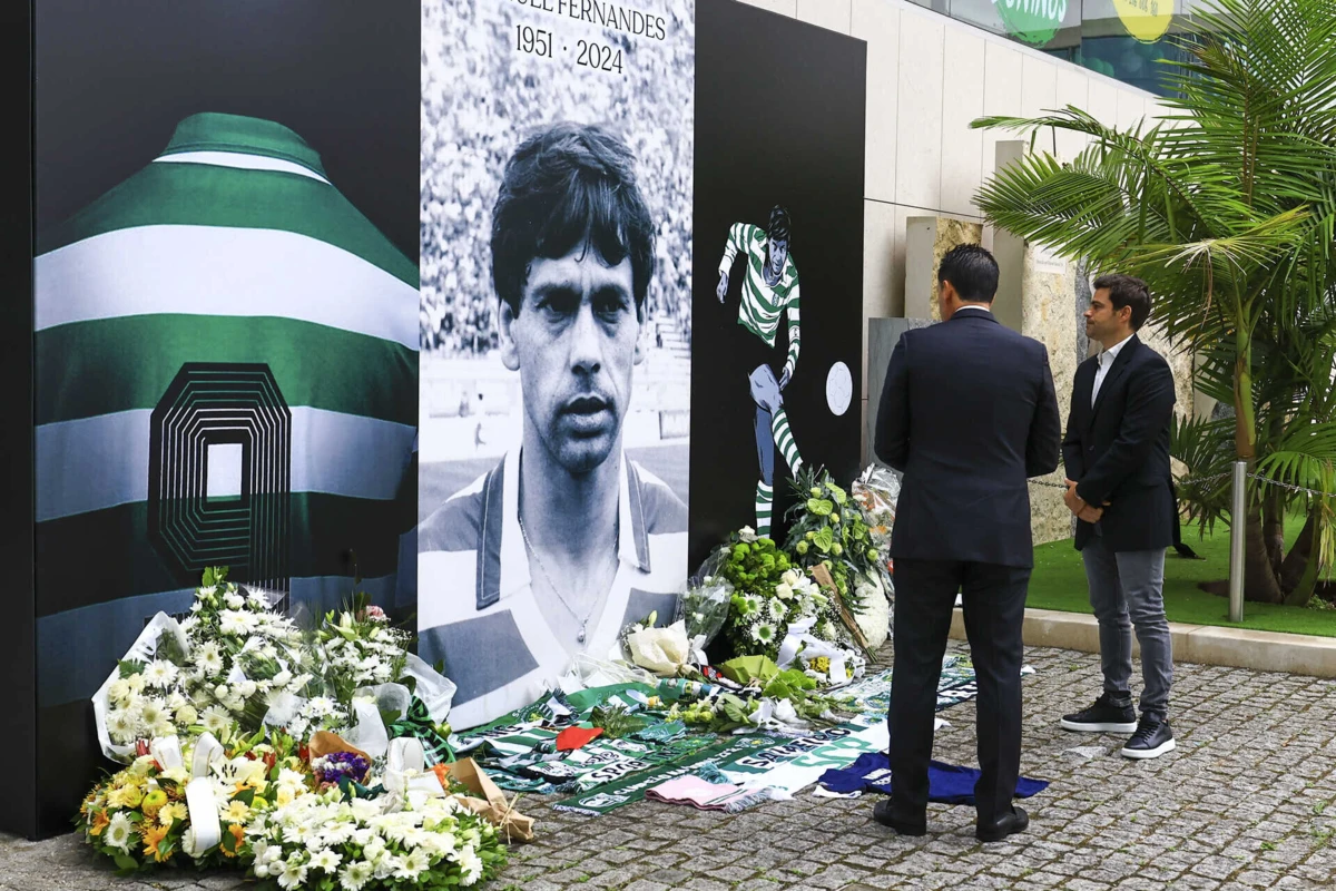 Tiago Fernandes na homenagem do pai, em Alvalade (créditos: PAULO SPRANGER/Global Imagens)