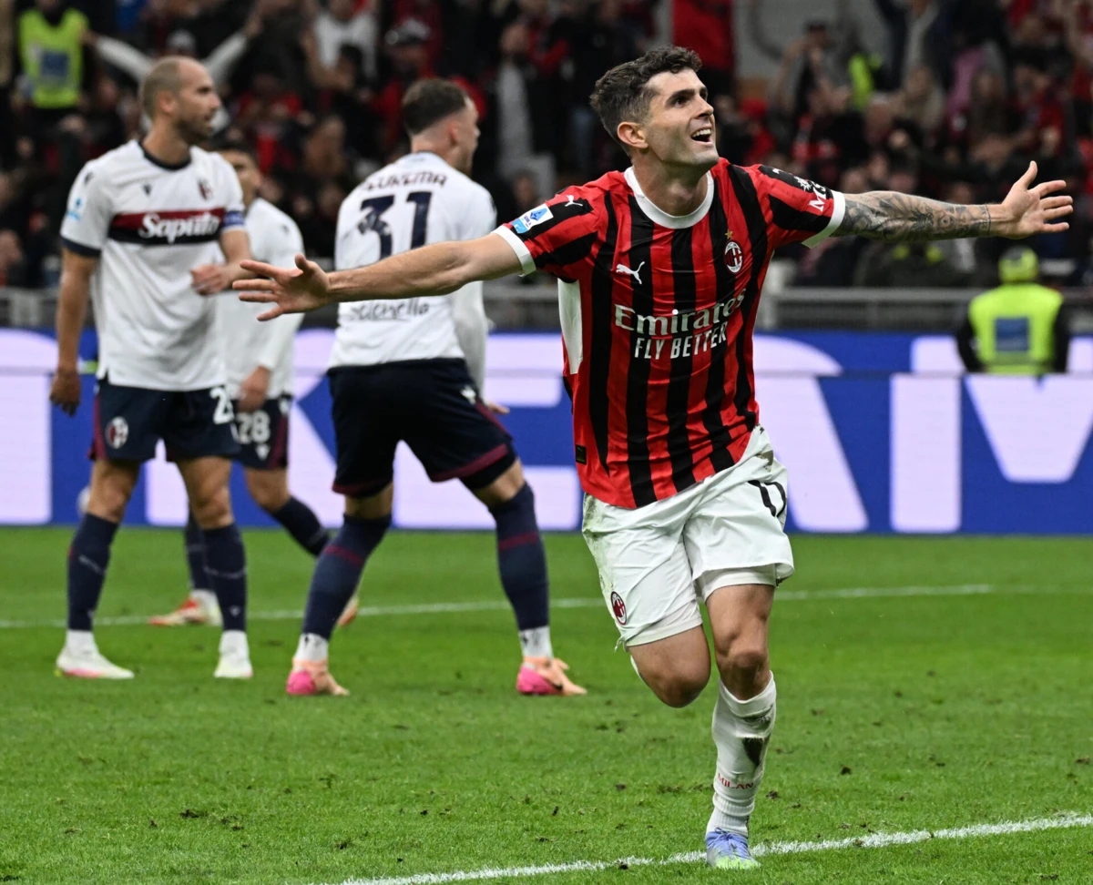 Pulisic marcou um dos golos do Milan (Créditos: EPA)