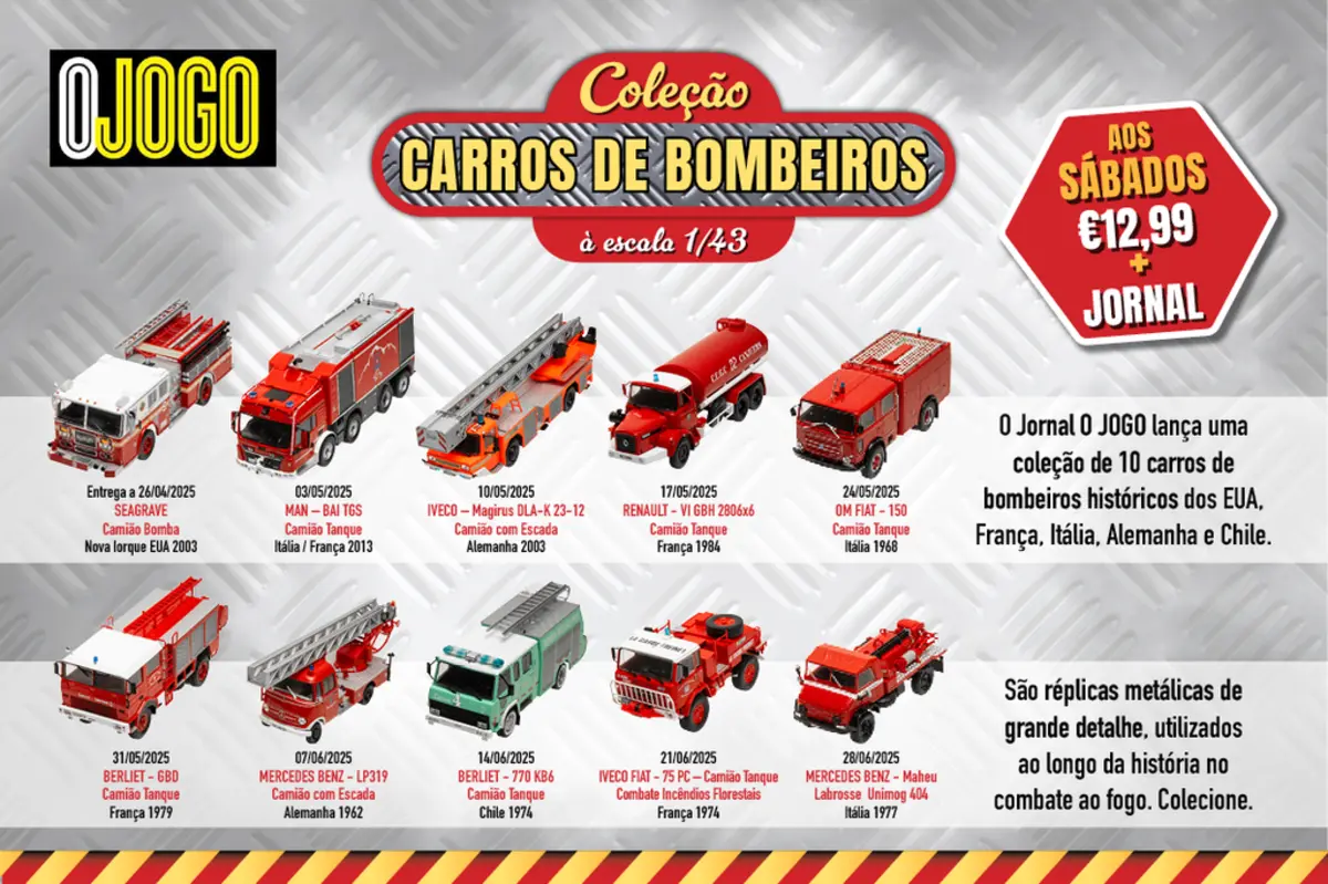 Imagem de contexto do artigo A não perder! Aos sábados, junte 10 carros de bombeiros lendários com O JOGO