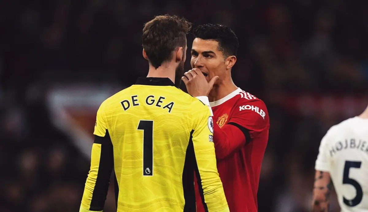 Ronaldo e De Gea quando foram colegas no Manchester United
