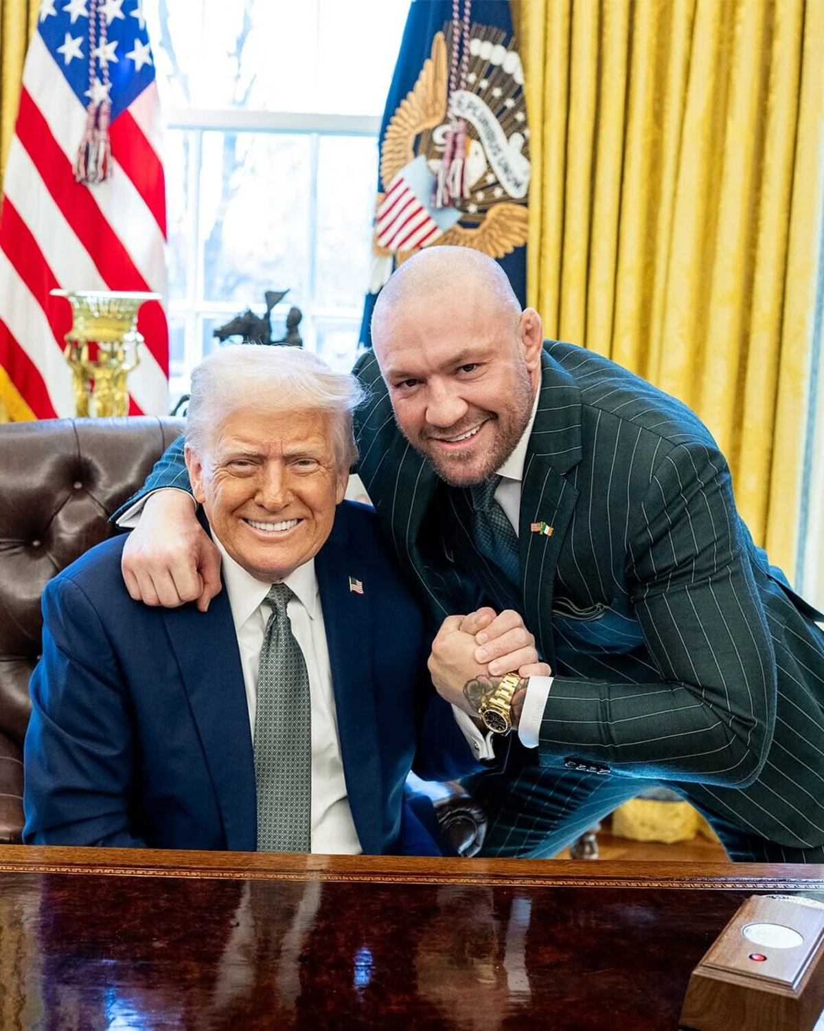 Trump e McGregor (créditos: Instagram)