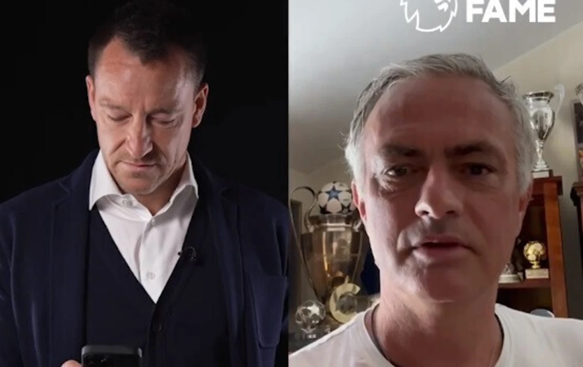 Terry e Mourinho (créditos: Premier League)