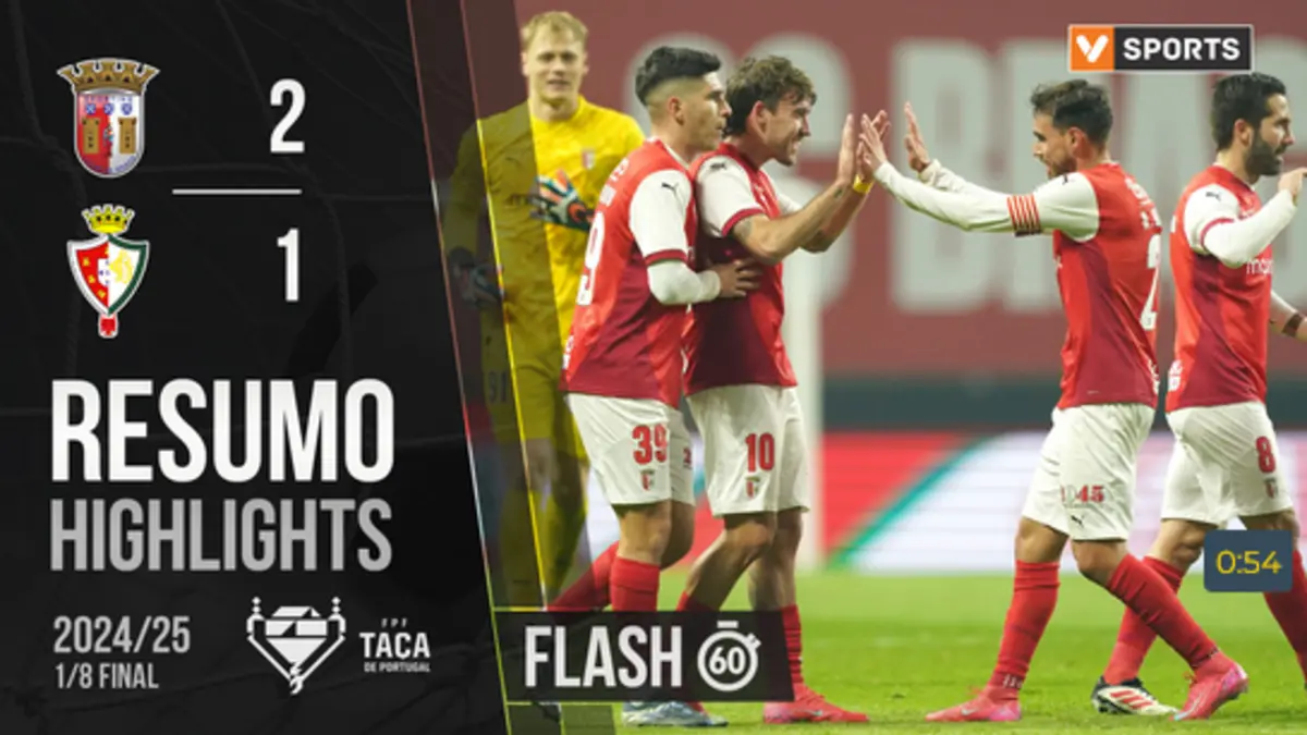 Imagem de contexto do artigo Lusitano de Évora caiu de pé frente ao Braga: veja os melhores lances neste resumo