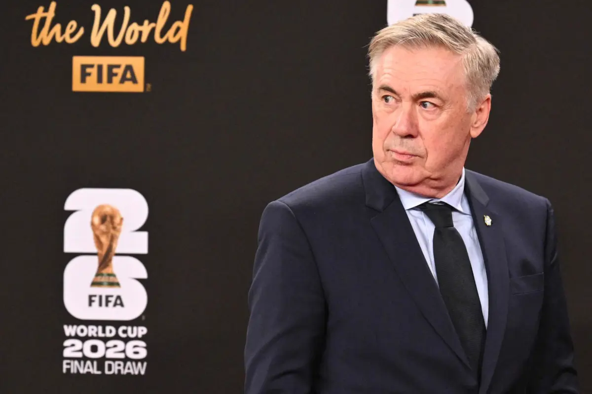 Carlo Ancelotti no sorteio do Mundial
