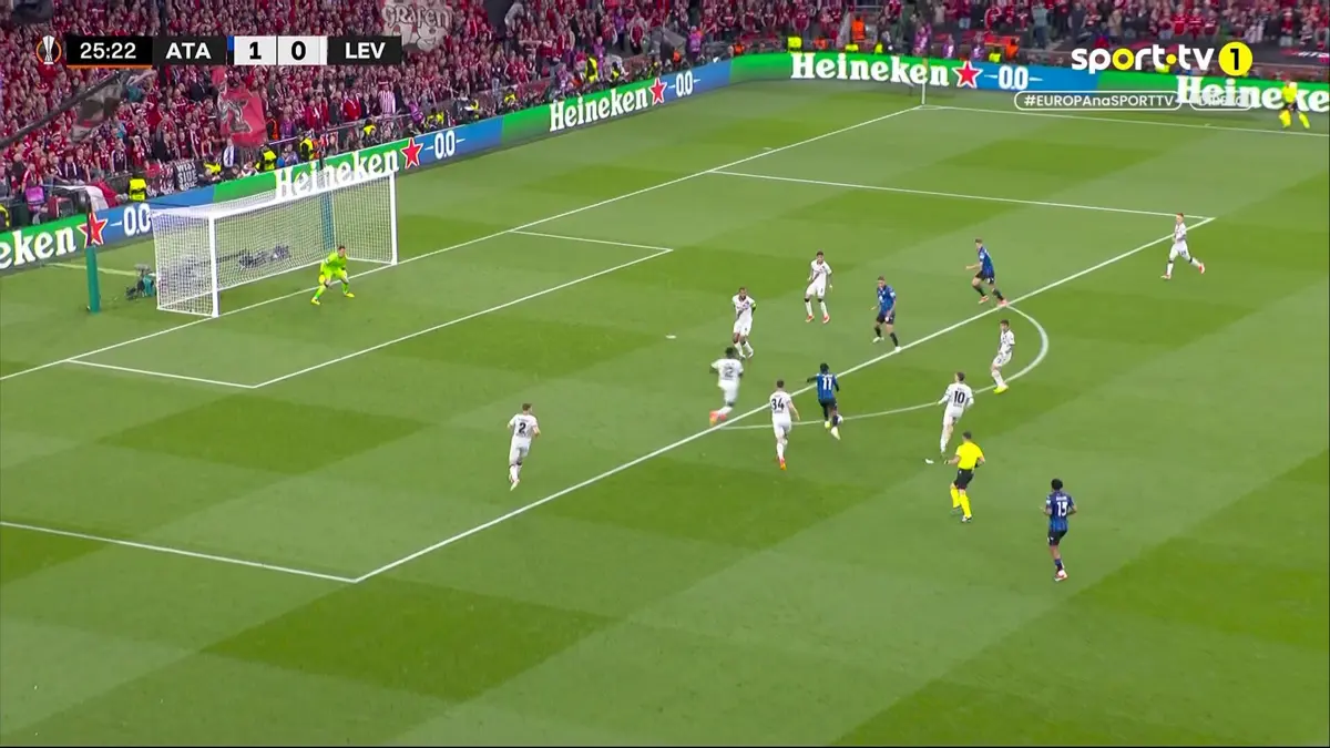 Imagem de contexto do artigo Atalanta-Bayer Leverkusen: Lookman bisa com um golaço na final da Liga Europa. Veja o lance