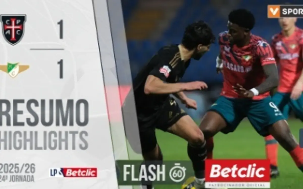 Imagem de contexto do artigo Assista aos melhores momentos do empate entre Casa Pia e Moreirense