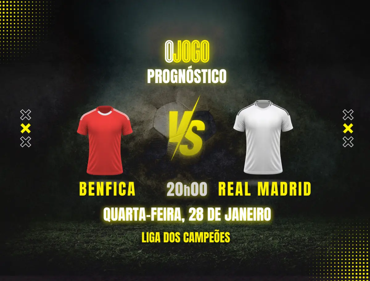 Imagem de contexto do artigo Prognóstico Benfica vs Real Madrid: Dicas e Odds - Champions League