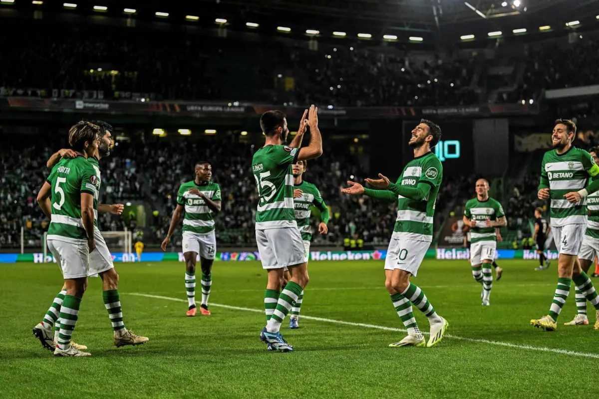 Sporting venceu o Sturm Graz (Créditos: PATRICIA DE MELO MOREIRA / AFP)