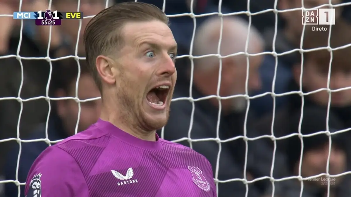 Imagem de contexto do artigo Pickford fez caretas antes de defender penálti de Haaland: ora veja