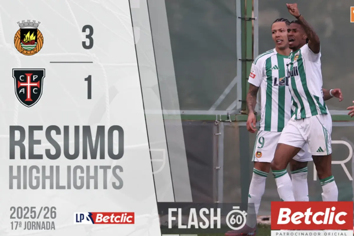 Imagem de contexto do artigo O triunfo do Rio Ave sobre o Casa Pia para ver neste resumo