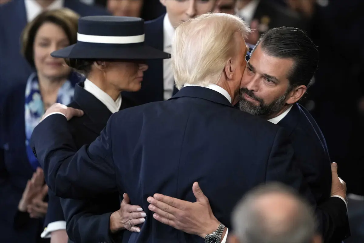 Donald Trump com o filho Donald Trump Jr