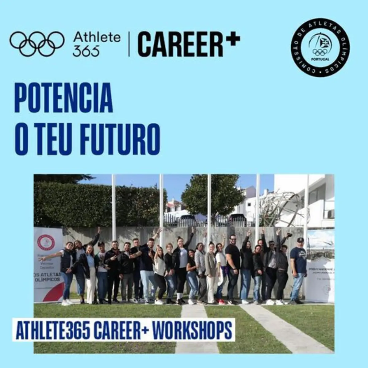 Cartaz da formação (créditos: Comissão de Atletas Olímpicos)