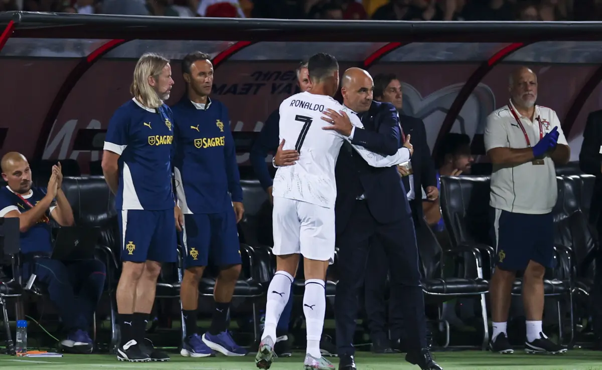 Roberto Martínez com Ronaldo