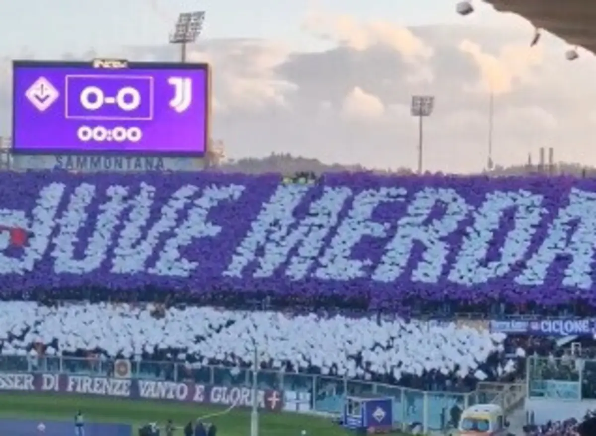 Imagem de contexto do artigo A coreografia dos adeptos da Fiorentina contra a Juventus: veja o vídeo