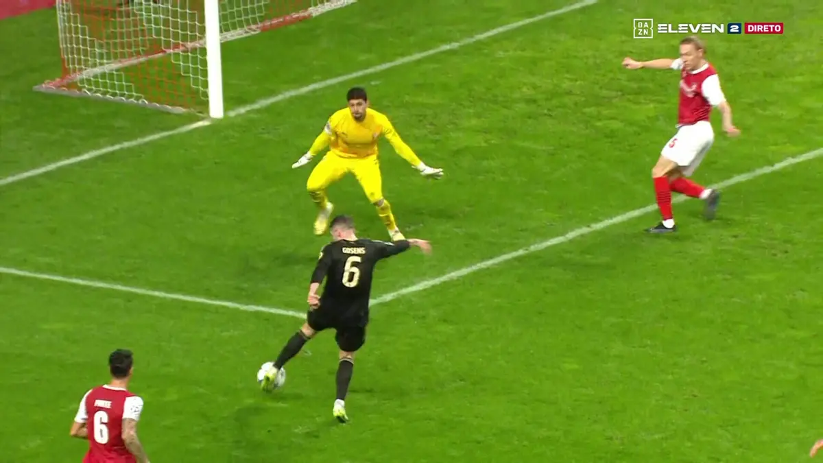 Imagem de contexto do artigo Braga-Union Berlim: veja o golo de Gosens que gelou a Pedreira